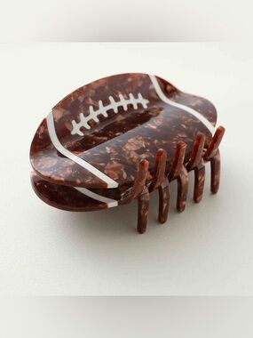 Tortoiseshell Brown Football-Shaped Hair Claw Clip